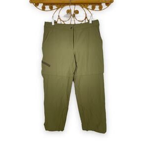 EXofficio women's green convertible hiking pants sz 14p